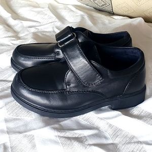 Tommy Hilfiger boys black leather  Velcro Closure Shoes Sz-11 Toddler